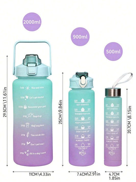 TikTok Viral 3pc Sport Water Bottle