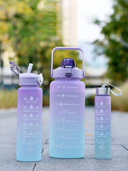 TikTok Viral 3pc Sport Water Bottle